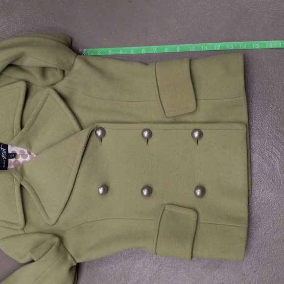 Black Rivet Sage Colored, Button Down, Pea Coat - Picture 13 of 15